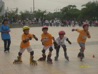 蒙阴的孩子们正在比赛